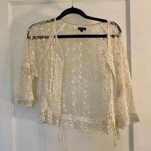 Cream Lace Cardi